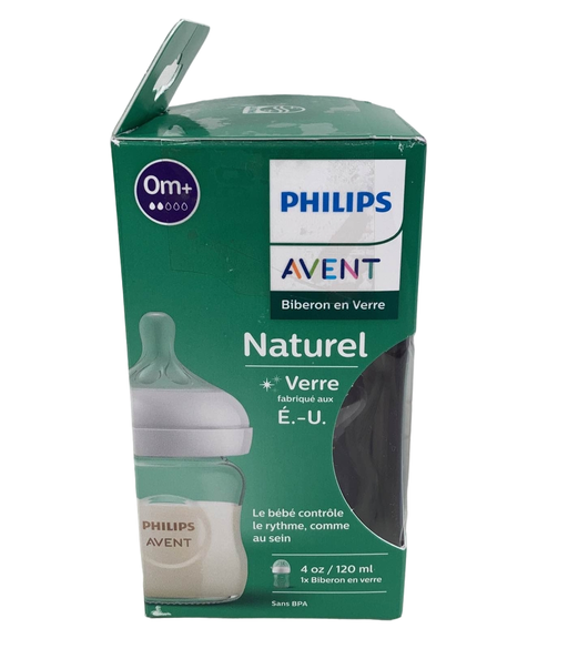 secondhand Philips Avent Natural Glass 4 Oz Bottle