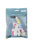 used LouLou Lollipop Silicone Teether Gem Set, Rainbow Unicorn