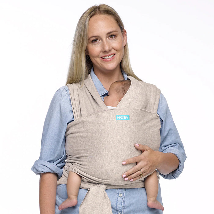 used Moby Evolution Baby Carrier, Almond