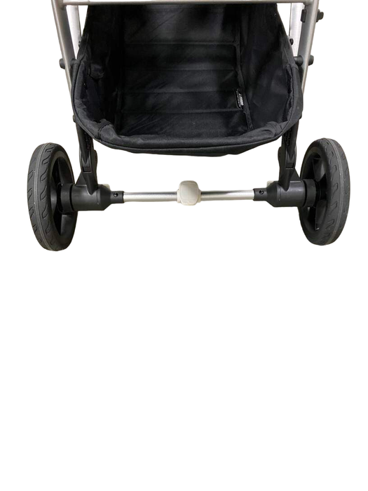 Mockingbird Single to Double Stroller, Watercolor Drops, Black , Silver with Black Leather, 2023