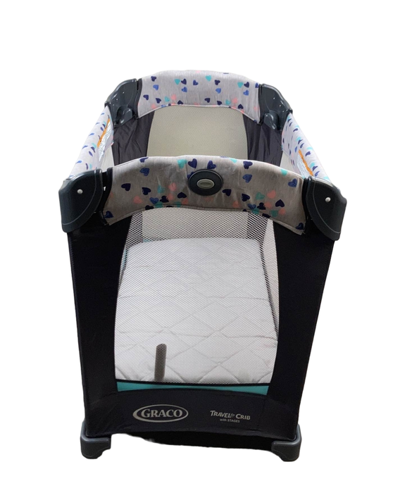 secondhand Graco Travel Lite Crib, With Stages