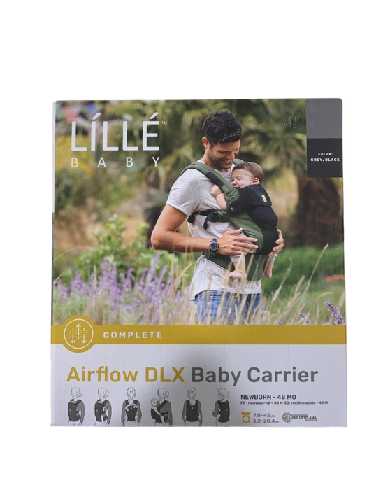 secondhand Lillebaby Complete Airflow DLX Baby Carrier, Grey Black