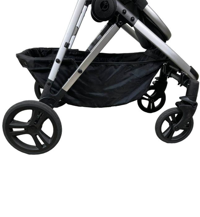 Mockingbird Single to Double Stroller, 2023, Silver with Penny Leather, Watercolor Drops, Black