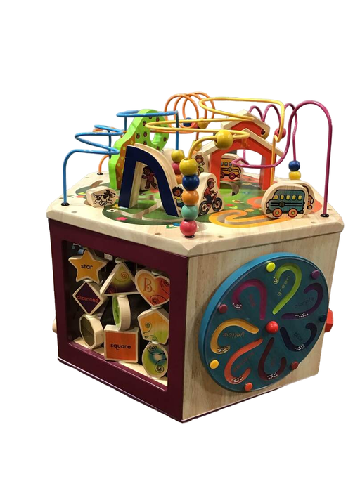 used B. toys Youniversity Wooden Activity Cube