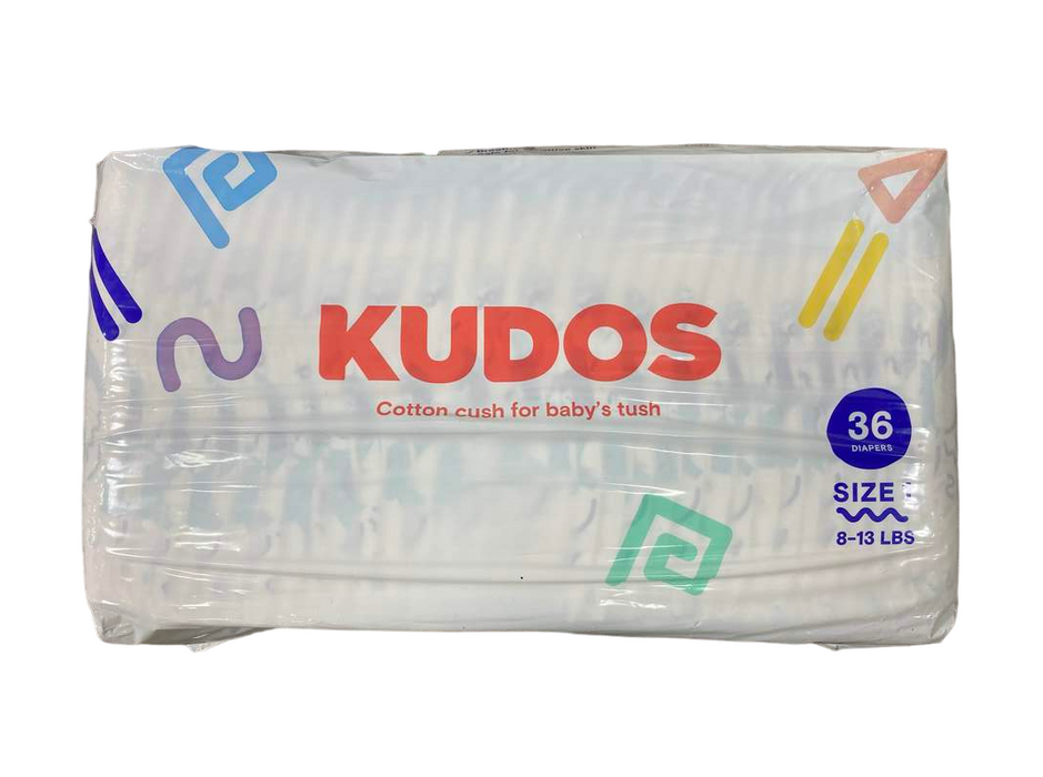 used Kudos Diapers 36 Ct, 1, Elephants, 36ct