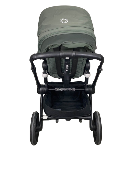 Bugaboo Fox 5 Stroller, 2023, Black Frame, Forest Green