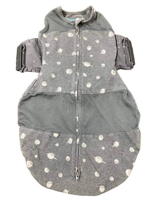 used Happiest Baby SNOO Sack, Small (5-12 lbs), Charcoal Planets