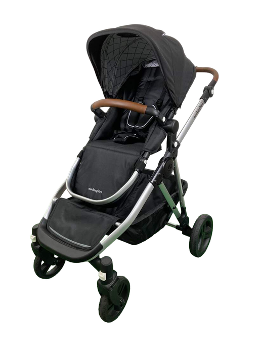 secondhand Mockingbird Single to Double 2.0 Stroller, 2023, Silver with Penny Leather, Windowpane, Black