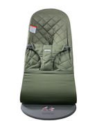 used BabyBjorn Bouncer Bliss, Dark Gray Frame, Woven, Dark Green Classic Quilt