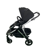 secondhand Mockingbird Single to Double Stroller, Matte Black with Matte Black Leather, Windowpane, Black , 2023