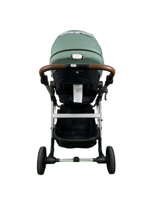 Mockingbird Single to Double 2.0 Stroller, 2024, Silver with Penny Leather, Windowpane, Sage