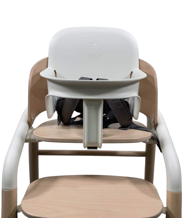 Bugaboo Giraffe High Chair, w/ White Baby Set, Neutral Wood/White