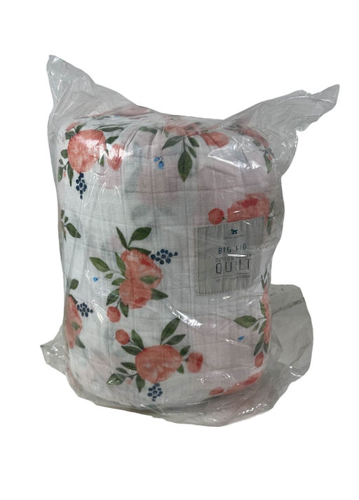 used Little Unicorn Deluxe Muslin Quilted Throw, Watercolor Roses HIDDEN REQ 5.2