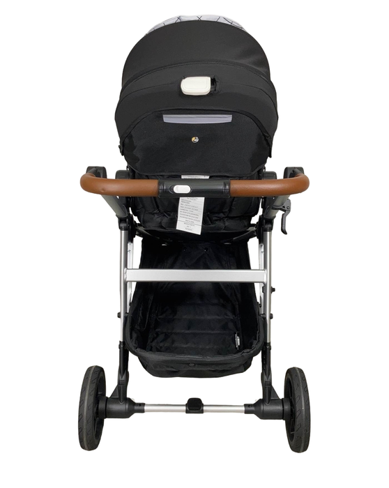 Mockingbird Single 2.0 Stroller, Silver with Penny Leather, Windowpane, Black, 2023