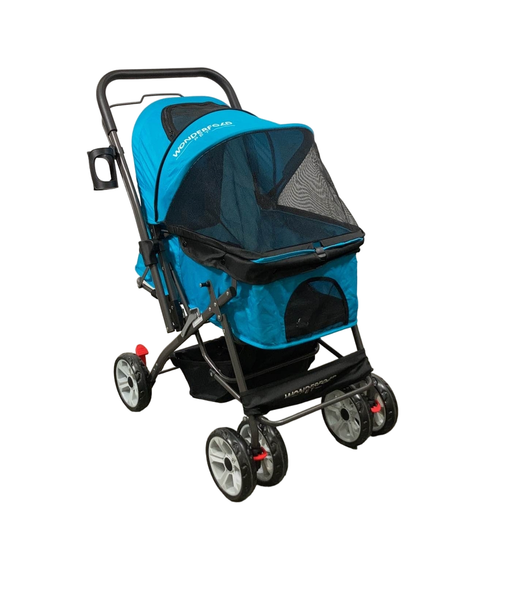 used Wonderfold Pet Stroller, Aqua Blue