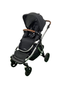 secondhand Mockingbird Single to Double 2.0 Stroller, 2024, Silver with Penny Leather, Watercolor Drops, Black