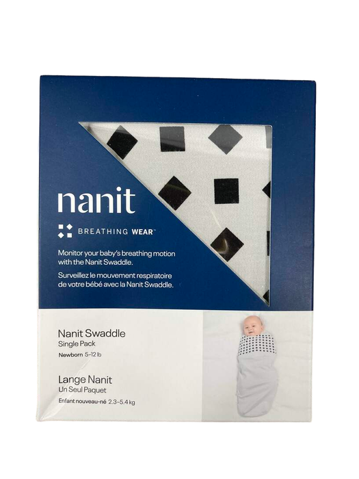 used Nanit Breathing Wear Swaddle, Pebble Grey, Newborn