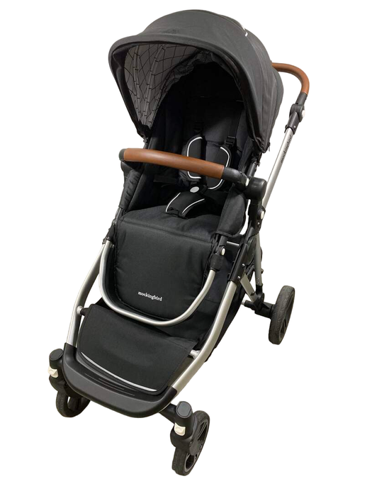 used Mockingbird Single 2.0 Stroller, 2023, Silver with Penny Leather, Windowpane, Black