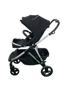 secondhand Mockingbird Single to Double 2.0 Stroller, 2023, Silver with Black Leather, Windowpane, Black