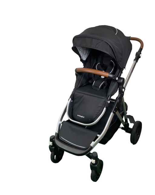 used Mockingbird Single to Double Stroller, Silver with Penny Leather, Windowpane, Black , 2023