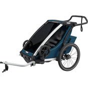 used Thule Chariot Cross Bike Trailer Stroller 2 Seat, 2021, Majolica Blue