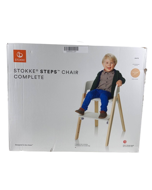 used Stokke Steps Chair, White/Natural