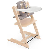 used Stokke Tripp Trapp Complete High Chair, Natural, Dots Grey