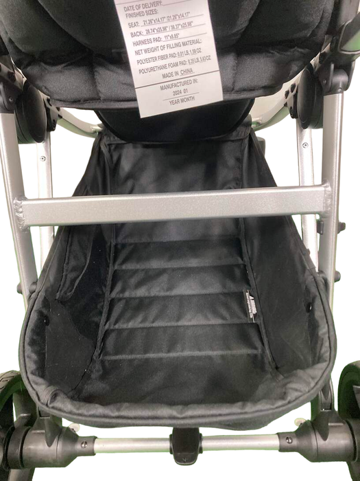 Mockingbird Single to Double 2.0 Stroller, 2024, Silver with Penny Leather, Watercolor Drops, Black