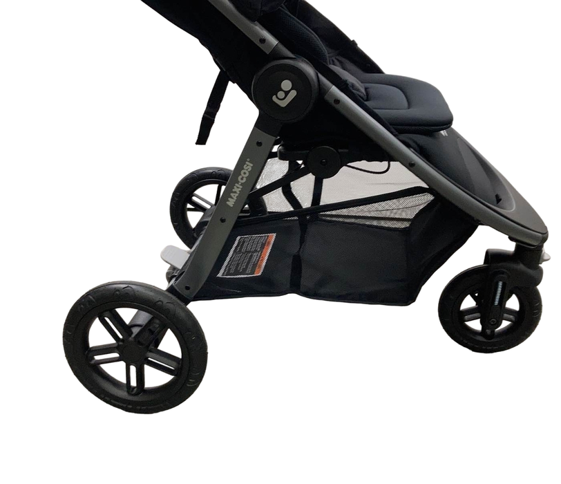 secondhand Maxi-Cosi Gia XP 3-Wheel Travel System with Mico Luxe Car Seat, 2023, Midnight Black