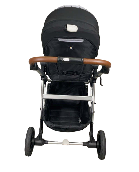 Mockingbird Single to Double Stroller, Silver with Penny Leather, Black , 2023, Windowpane