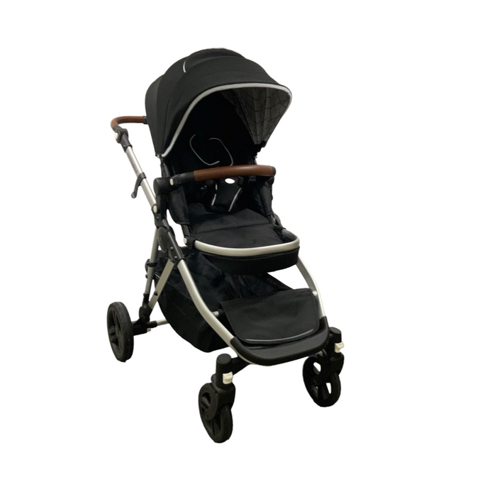 Mockingbird Single to Double Stroller, 2023, Silver with Penny Leather, Windowpane, Black