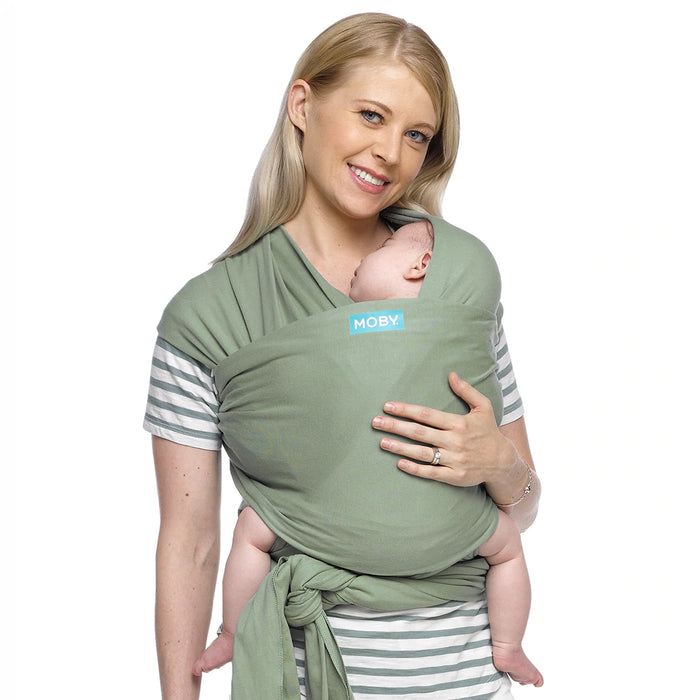 used Moby Wrap Baby Carrier, Pear