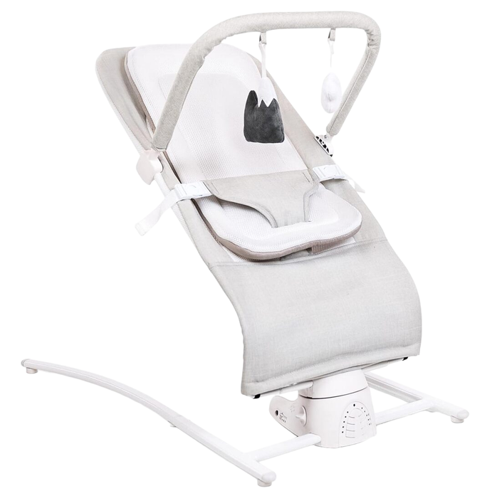 Baby Delight Alpine Wave Deluxe Bouncer with Motion, Driftwood Grey