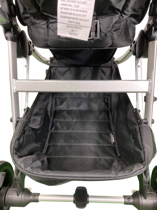 Mockingbird Single to Double 2.0 Stroller, 2023, Silver with Penny Leather, Black, Windowpane