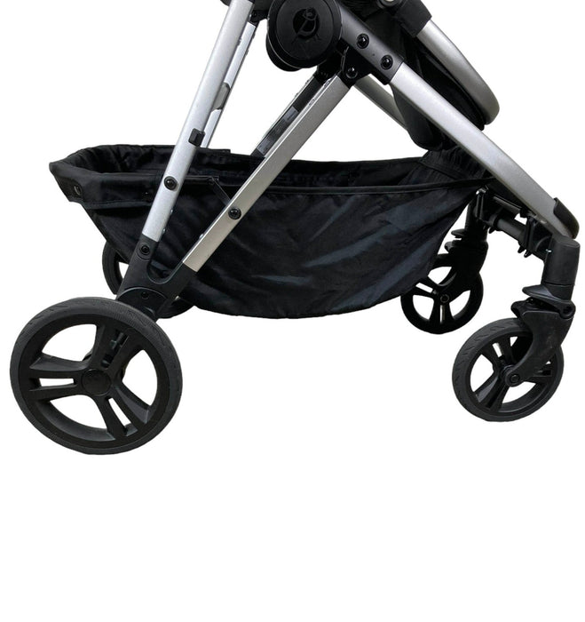 Mockingbird Single to Double Stroller, 2023, Silver with Penny Leather, Watercolor Drops, Black