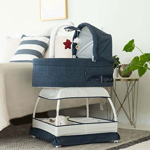 TruBliss Sweetli Nurture Bassinet, Denim Melange