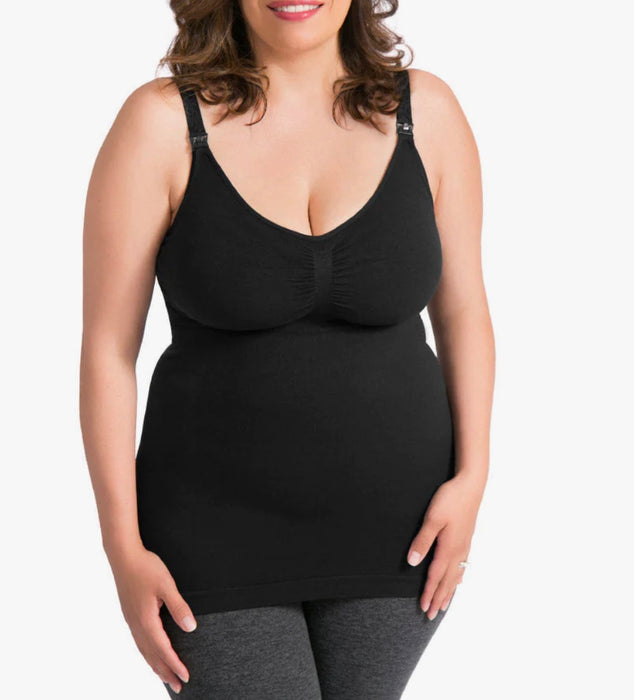 used Kindred Bravely Sublime Maternity And Nursing Tank With Built In Bra, Black, Regular, S