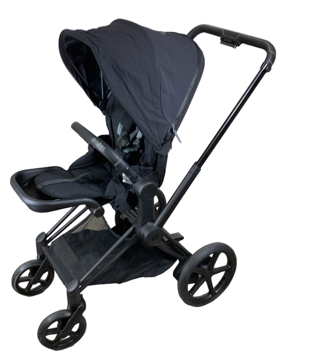 used Cybex E-PRIAM Electric Stroller, Matt Black, 2021, Premium Black