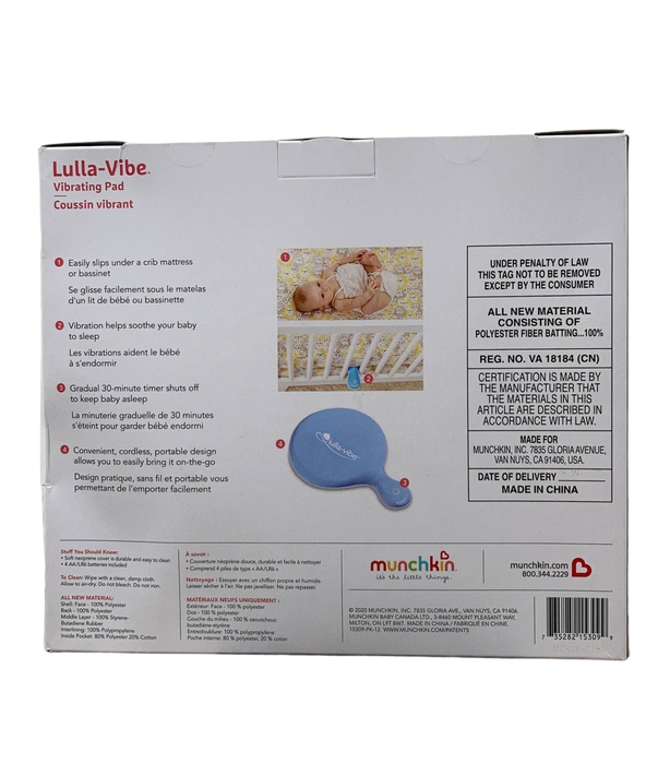 secondhand Munchkin Lulla-vibe Vibrating Mattress Pad