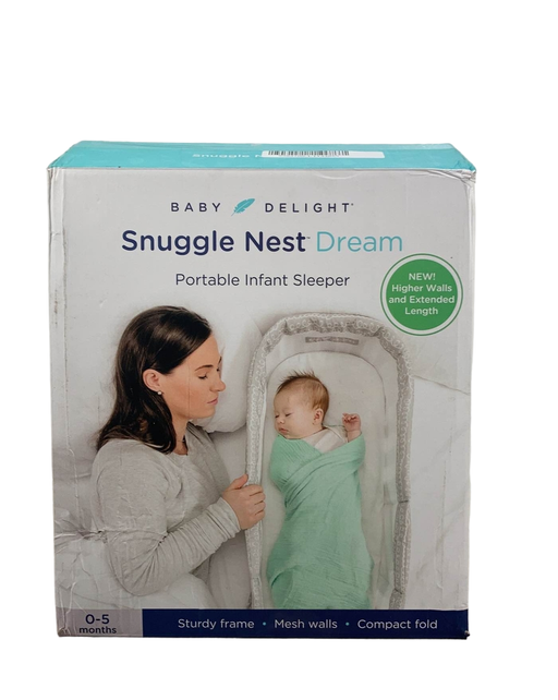 used Baby Delight Snuggle Nest, Dream, Grey Scribbles