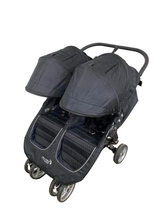 used Baby Jogger City Mini Double Stroller, Black, 2018