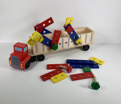 used Melissa & Doug Big Rig Building Truck Wooden Play Set