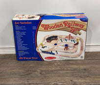 used Melissa & Doug Wooden Railway Set