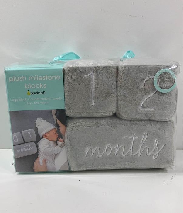 used Pearhead Plush Photo Sharing Milestone Age Blocks