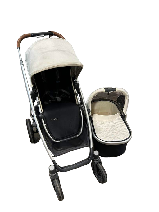 secondhand UPPAbaby VISTA Stroller, Bryce (White Marl), 2017