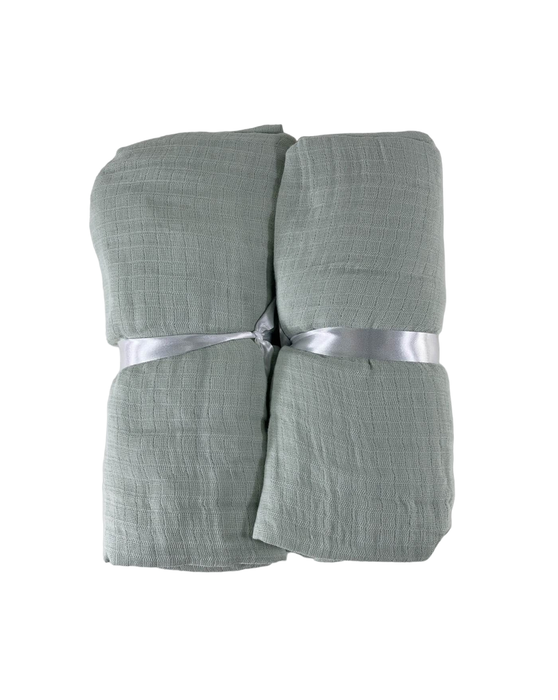 used Newton 2 Pack Mini Crib Sheets, Sage