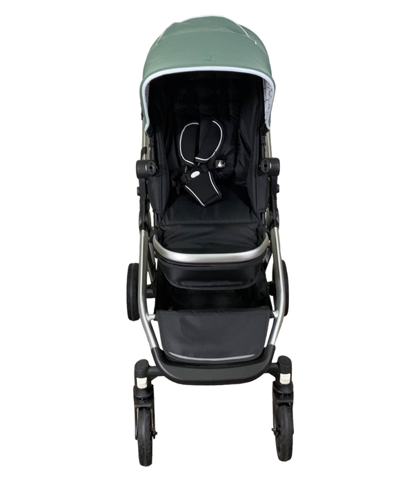 Mockingbird Single to Double Stroller, 2023, Silver with Penny Leather, Windowpane, Sage