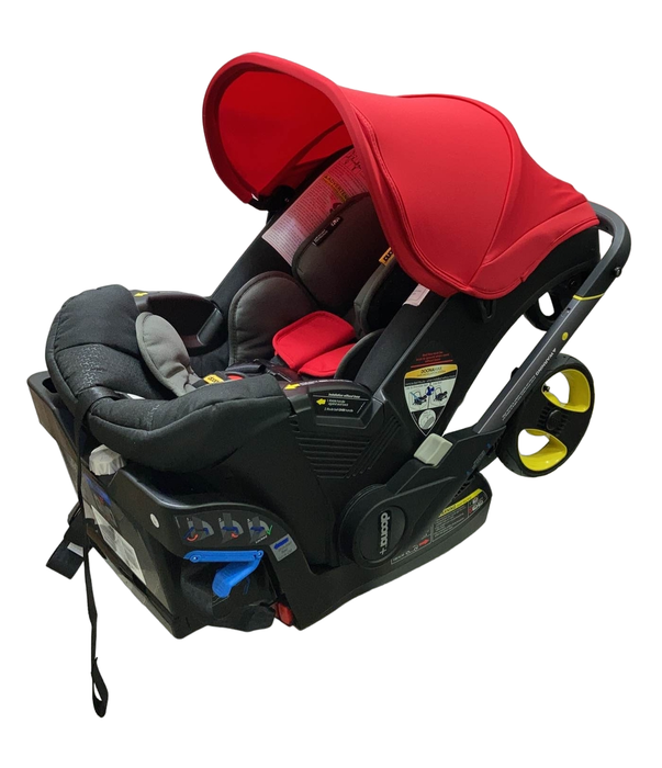 used Doona Infant Car Seat & Stroller Combo, 2022, Flame Red