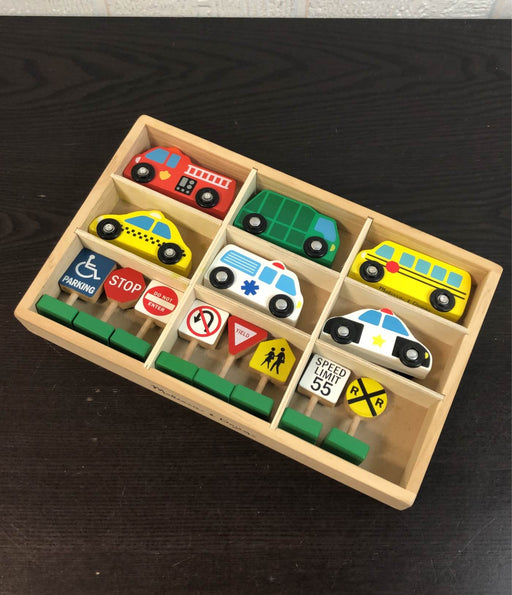 used Melissa & Doug Wooden Vehicles & Traffic Signs