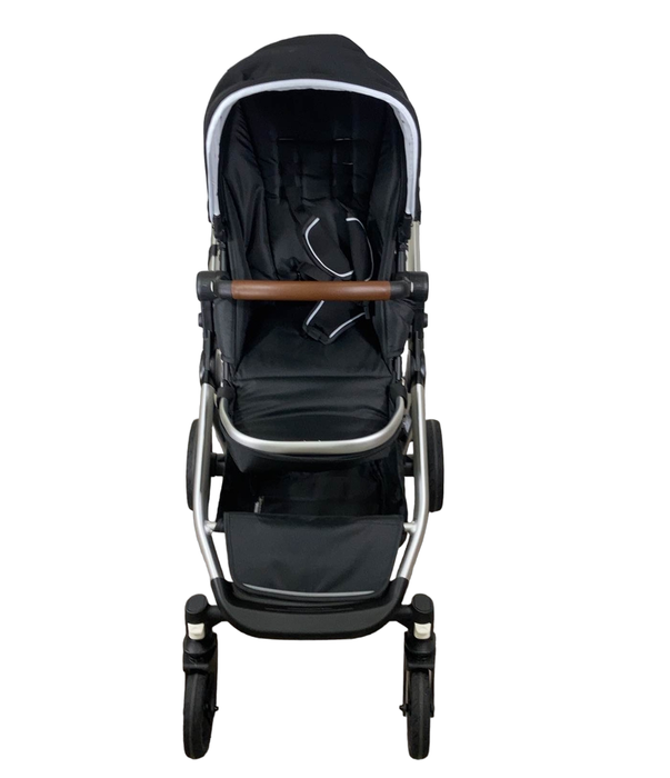 secondhand Mockingbird Single to Double Stroller, 2023, Silver with Penny Leather, Black , Watercolor Drops